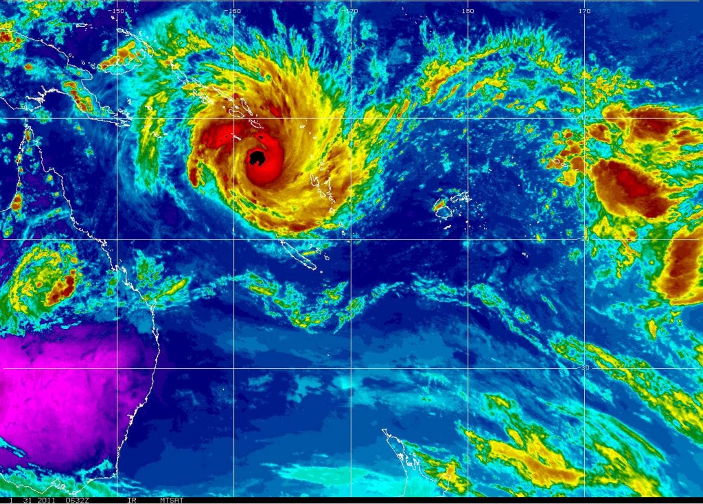 Cyclone Yasi BoM track/threat map