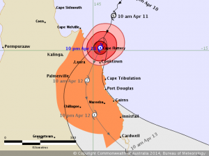 Tropical Cyclone Ita track map