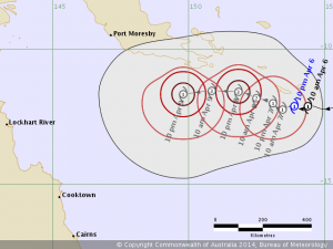 Tropical Cyclone Ita track map